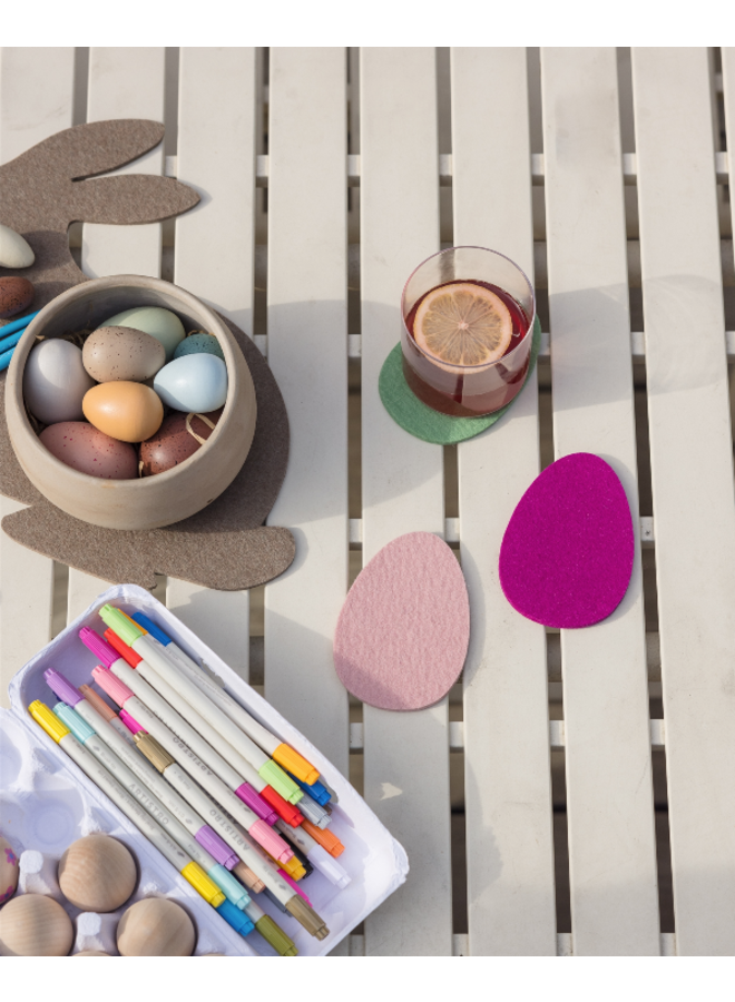 Merino Wool Egg Coaster Multi 4 Pack - Meadow