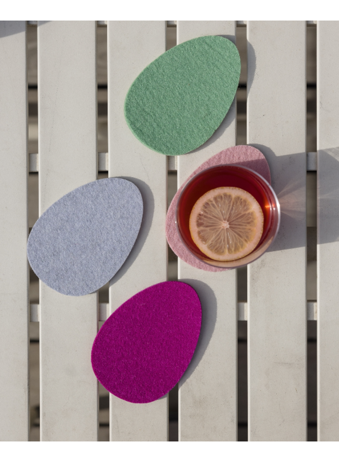Merino Wool Egg Coaster Multi 4 Pack - Meadow