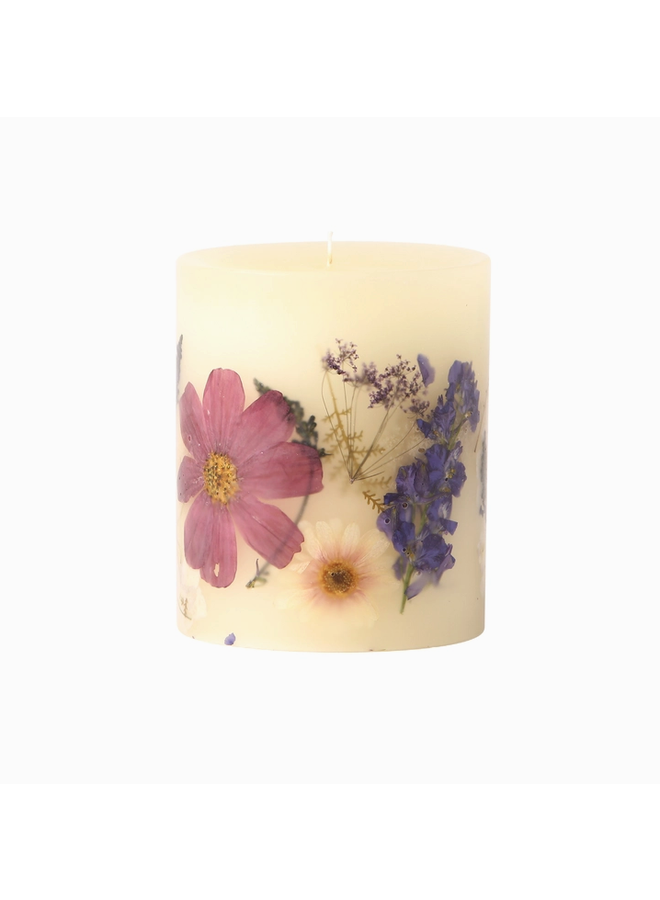 Small Round Botanical Candle Roman Lavender