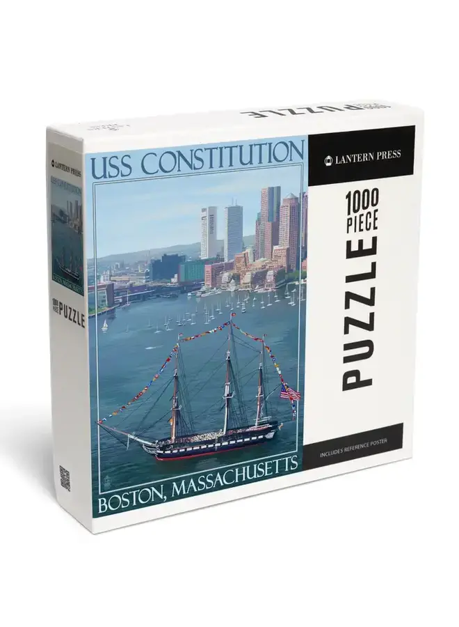1000-Piece Puzzle USS Constitution & Boston Skyline