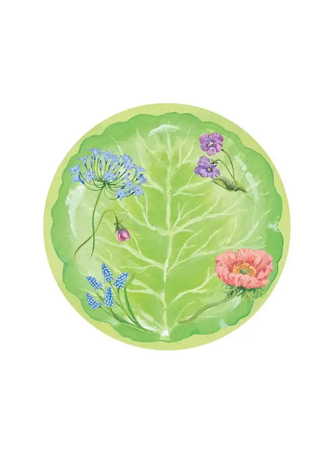 Floral Majolica Salad & Dessert Plates - 8 Per Package