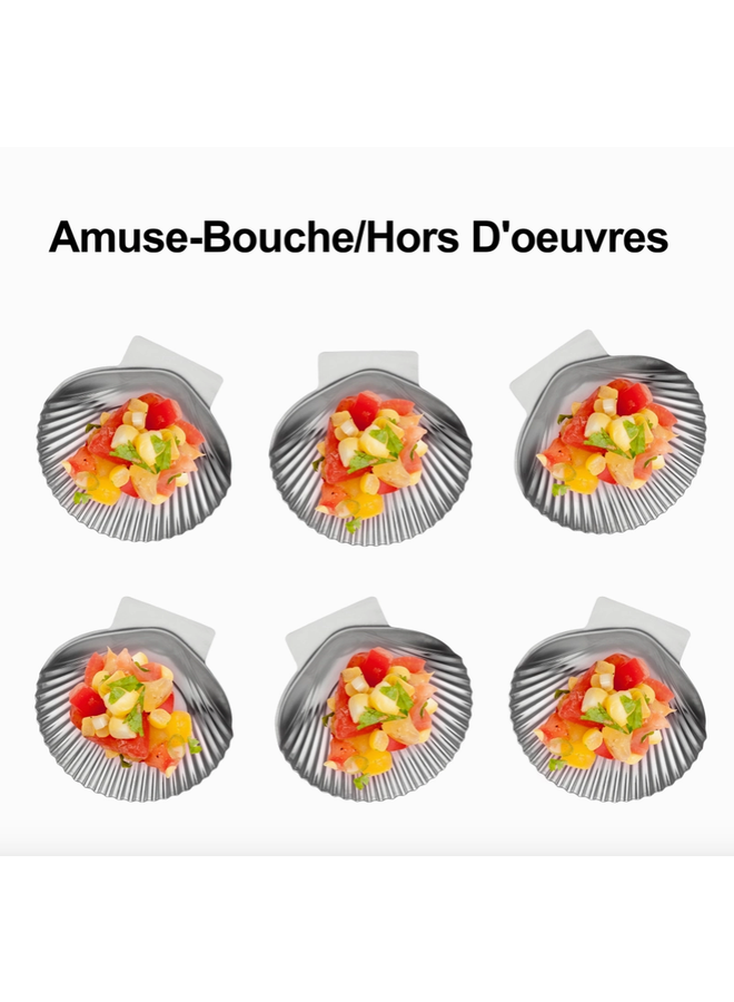 Outset Grillable Sea Shells, Set of 12, 3.25" X 3.5"