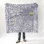 Fleece Blanket Boston Marathon Route