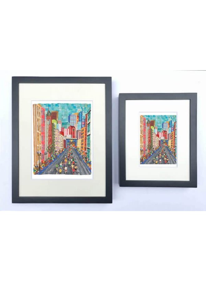 Boston Marathon Black Framed 5x7 Print
