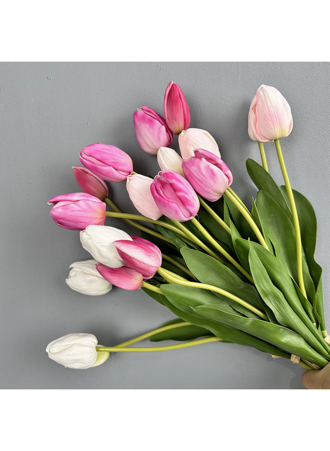 19" Real Touch Tulip Bunch