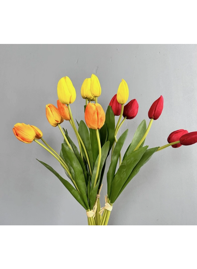 19" Real Touch Tulip Bunch
