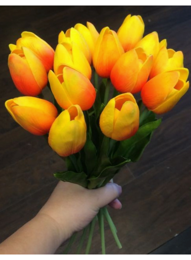 13" Real Touch Tulip Bunch Set/10