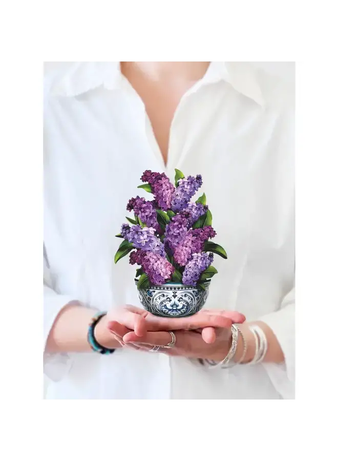 Mini Pop-Up Greeting Card Garden Lilacs