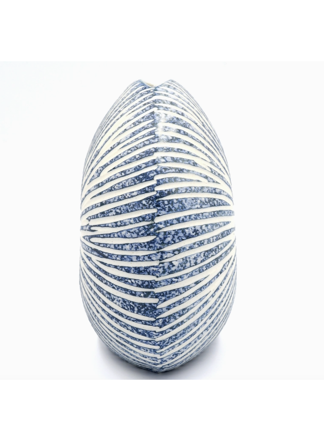 Diva Round Blue Porcelain Bud Vase