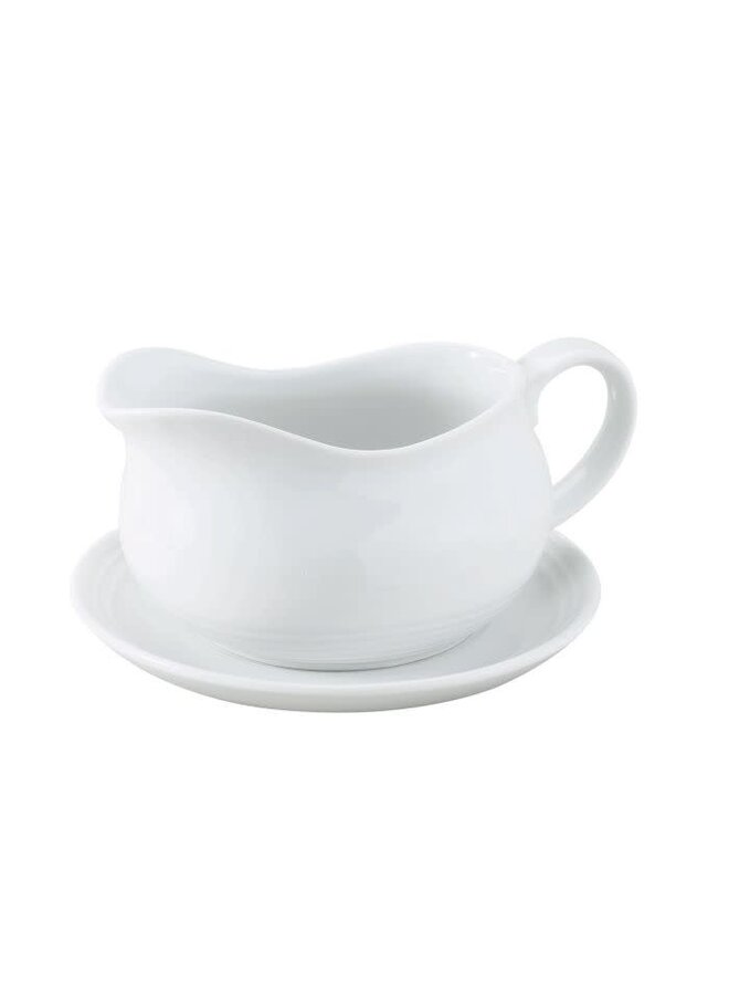 Gravy Boat with Saucer, 24oz
