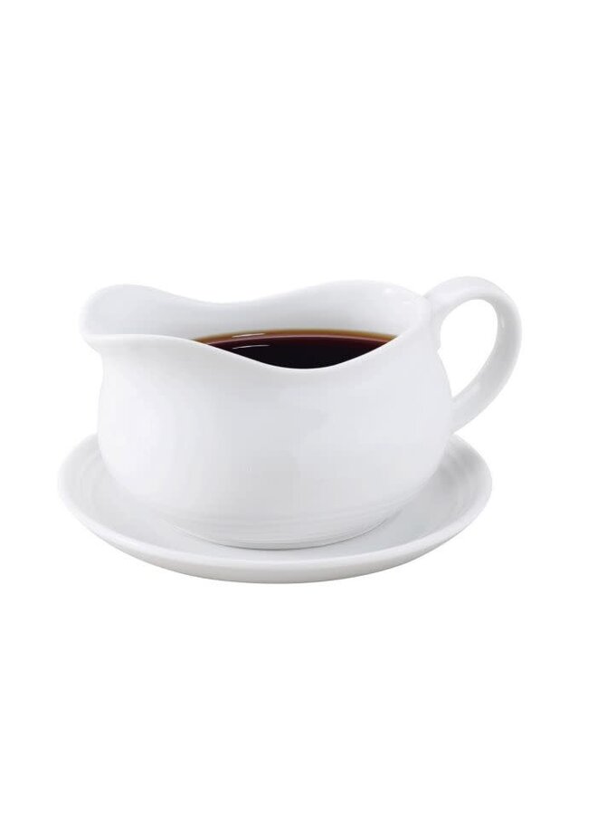 Gravy Boat with Saucer, 24oz
