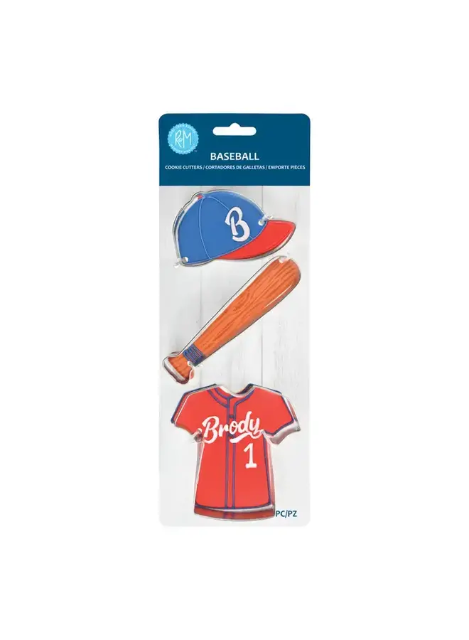 Baseball 3pc Cookie Cutter Set
