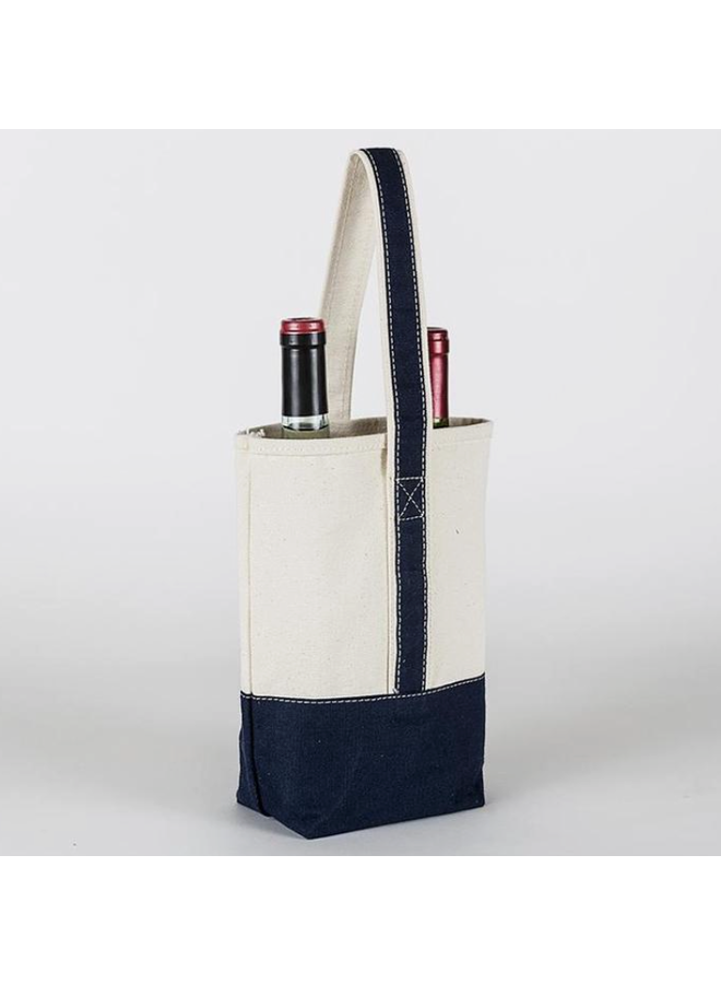 Double Bottle Canvas Wine Gift Host Bag