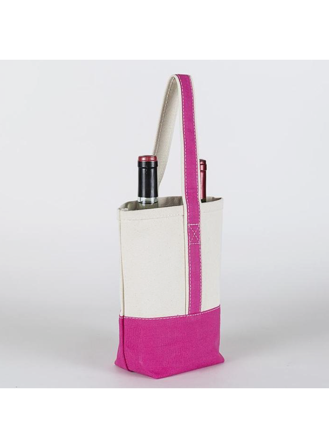 Double Bottle Canvas Wine Gift Host Bag