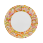 Marbled Ceramica Raspberry & Chartreuse Dinner Plates