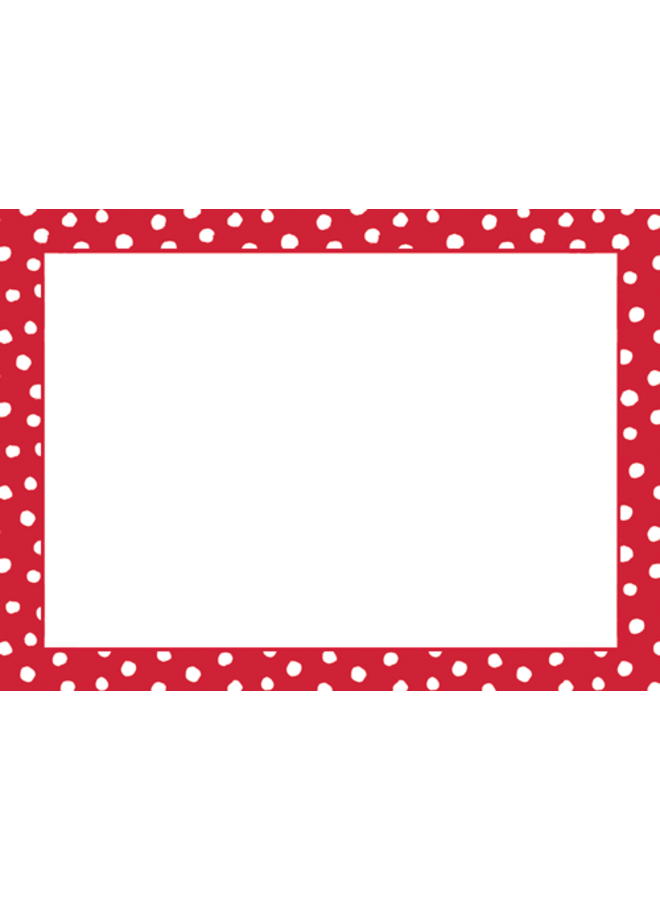 Small Dots-Red Name Labels 2 X 3 - 12 Per Package