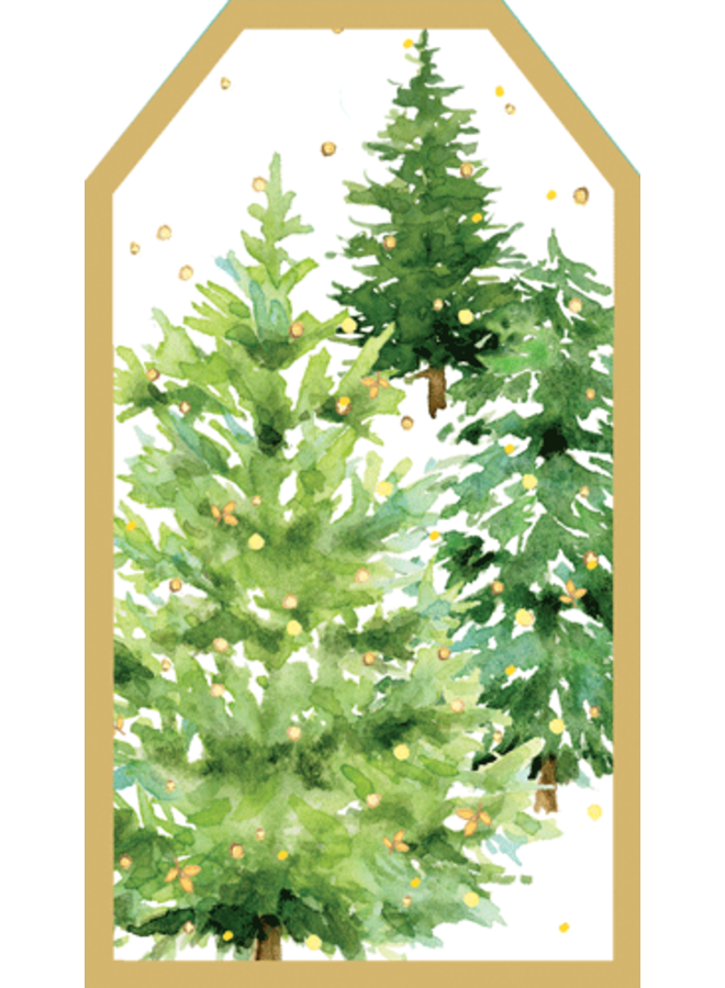 White Christmas Foil Hanging Gift Tag 4 Pack