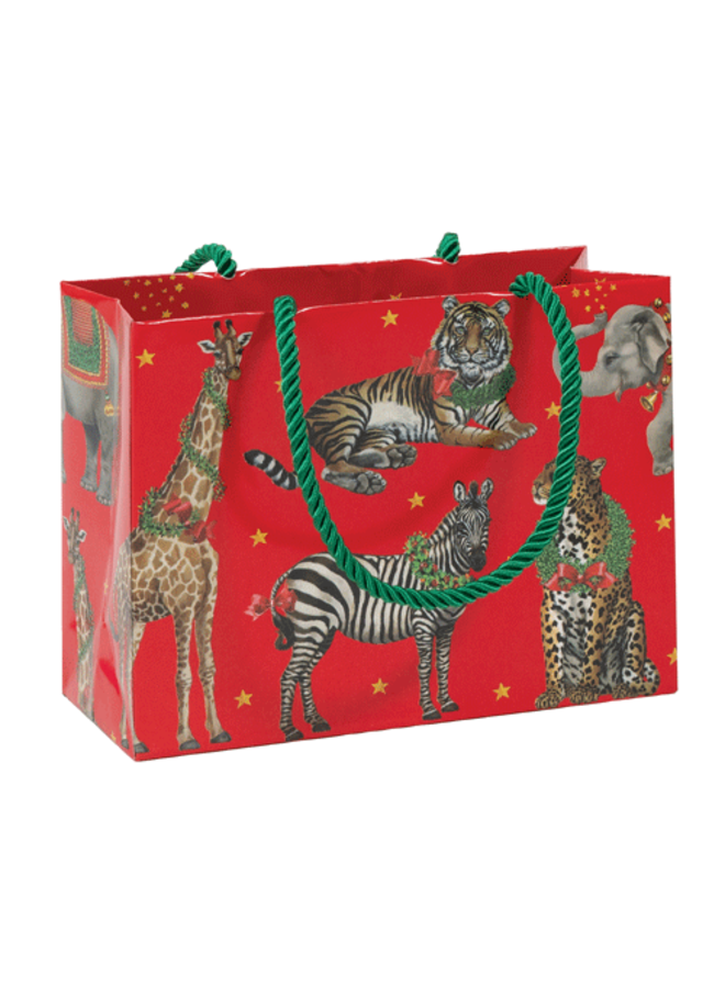 Wild Christmas Red Gift Bag Small