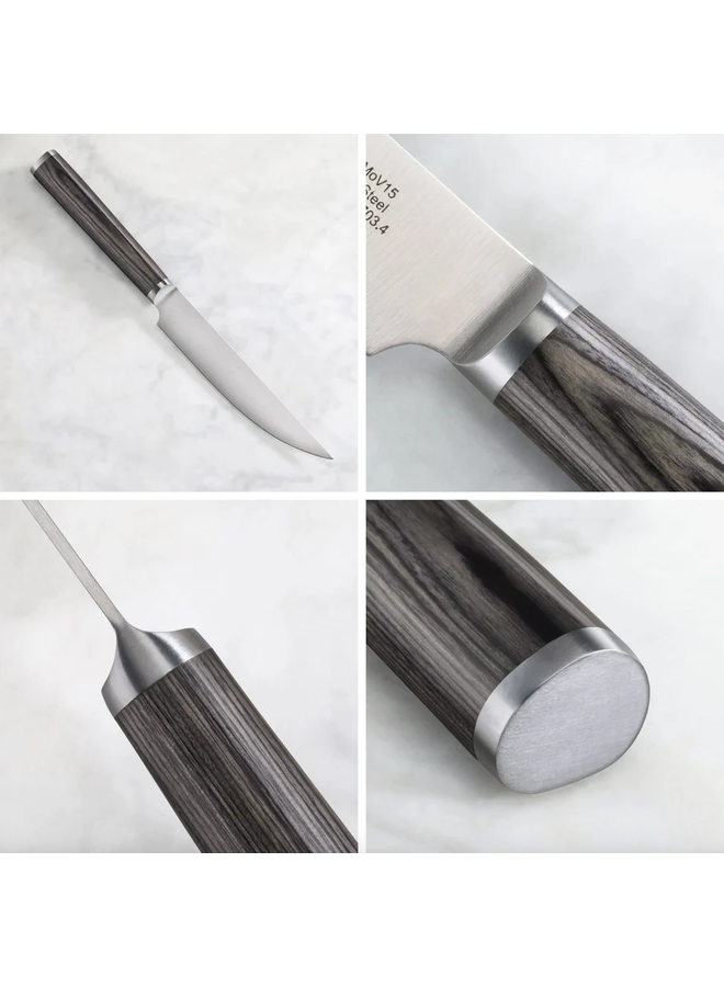 4-Piece Pakkawood Steak Knife Set in Wood Box