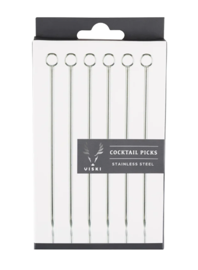 Cocktail Picks with Circles Set of 6