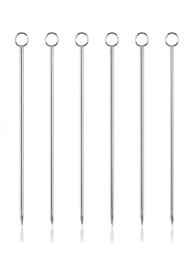 Cocktail Picks with Circles Set of 6