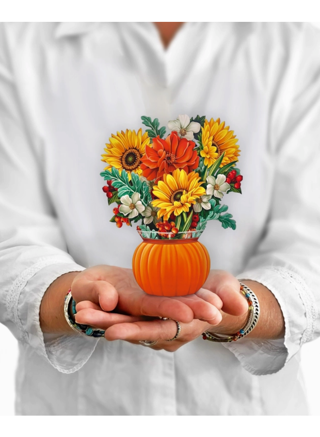 Mini Pop-Up Greeting Card Pumpkin Harvest