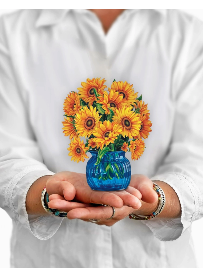Mini Pop-Up Greeting Card Sunflowers