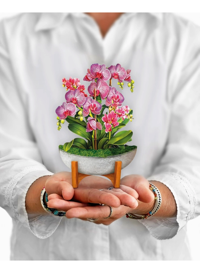 Mini Pop-Up Greeting Card Orchid Oasis
