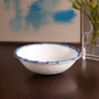 VIDA Bamboo Large Salad Bowl (White and Blue)
