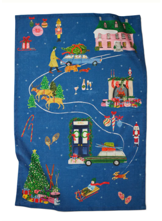 Home for the Holidays Tea Towel