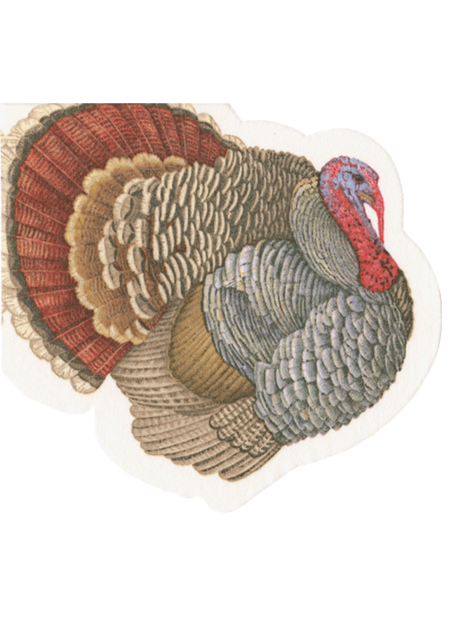 Turkey Die-Cut Paper Linen Party Lunch Napkins - 15 Per Package