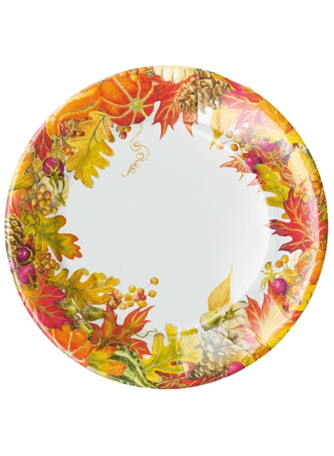 Harvest Garland White Salad/dessert Plates