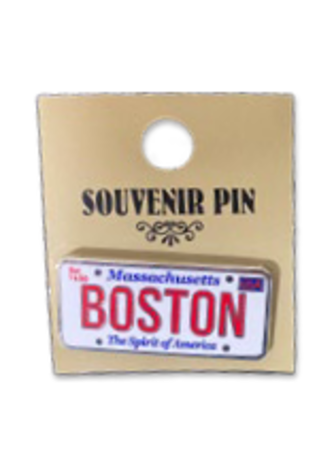 Boston Classic License Plate Pin