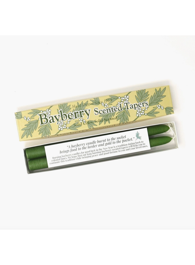 Bayberry Scented Taper Candles Set of 2
