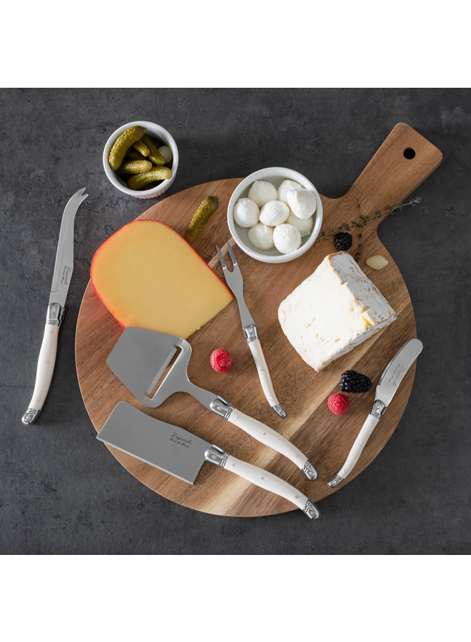 Laguiole 5 Piece Cheese Set White