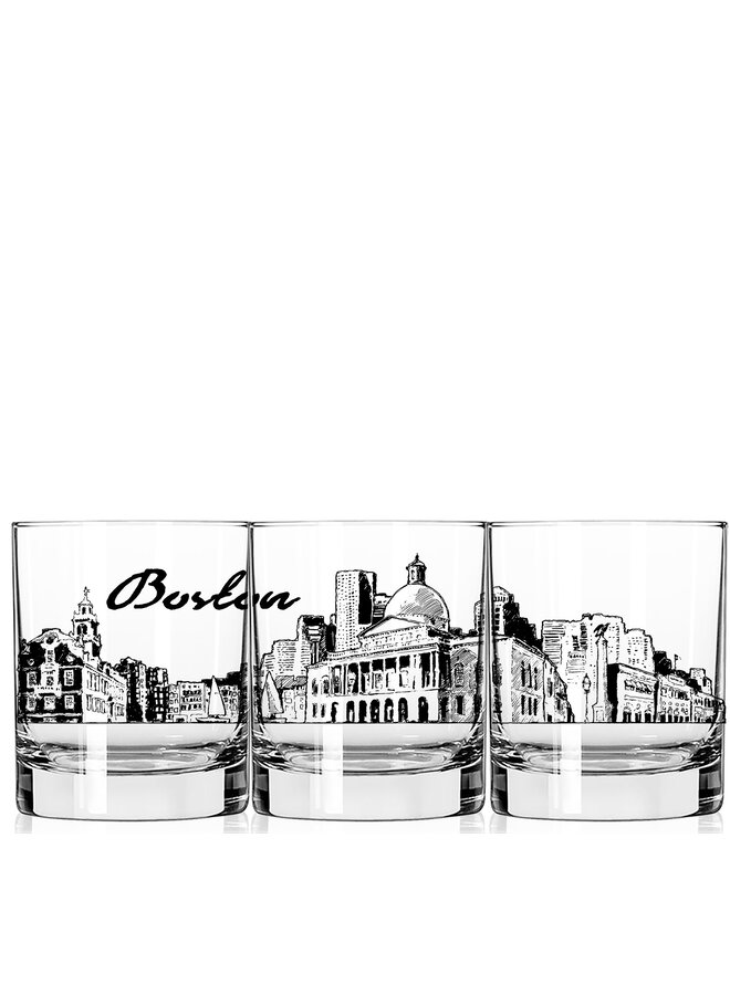 Boston Sketch Whiskey Glass