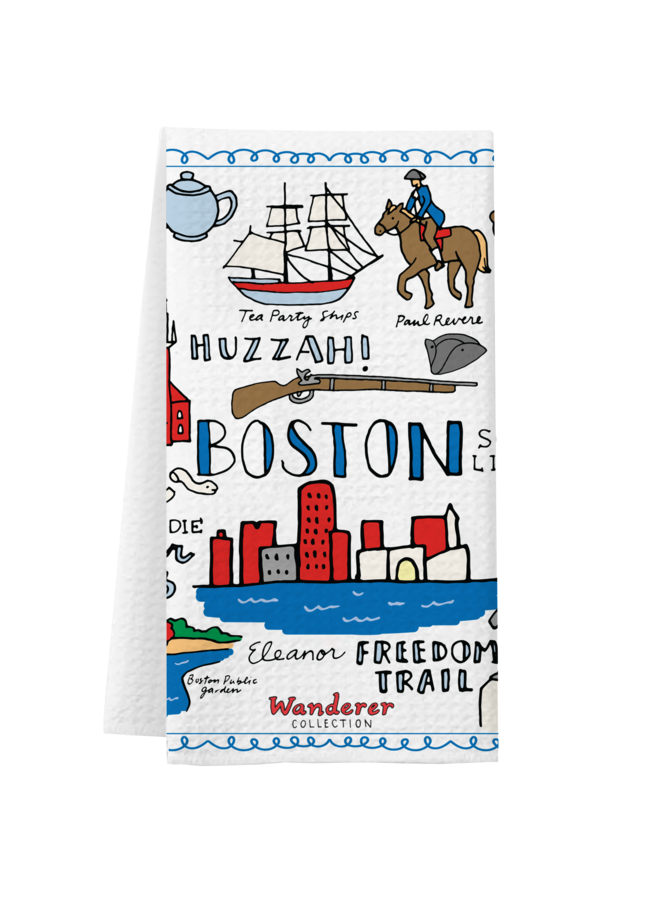 Boston Wanderer Dish Towel