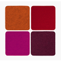 Bierfilzl Merino Wool Felt Square Coaster Multi 4 Pack