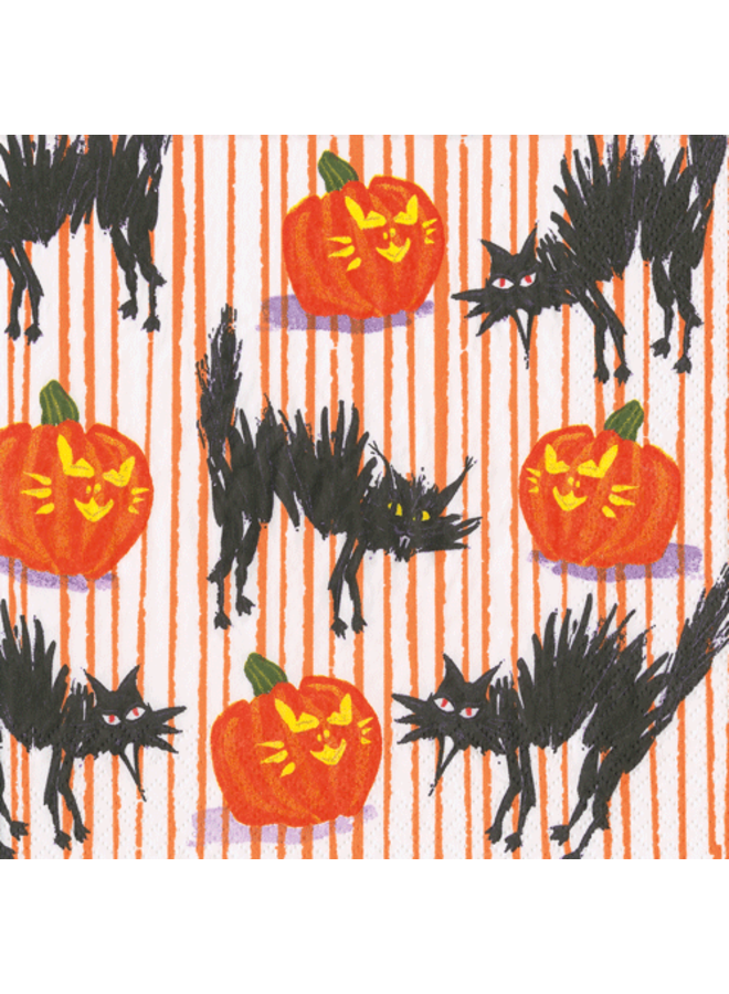 Halloween Cats Lunch Napkin - 20 Per Pack