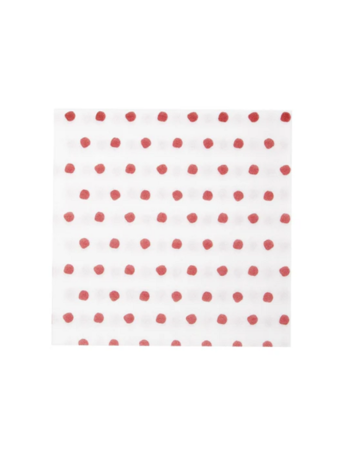 Papersoft Dot Red Dinner Napkins (Pack of 50)