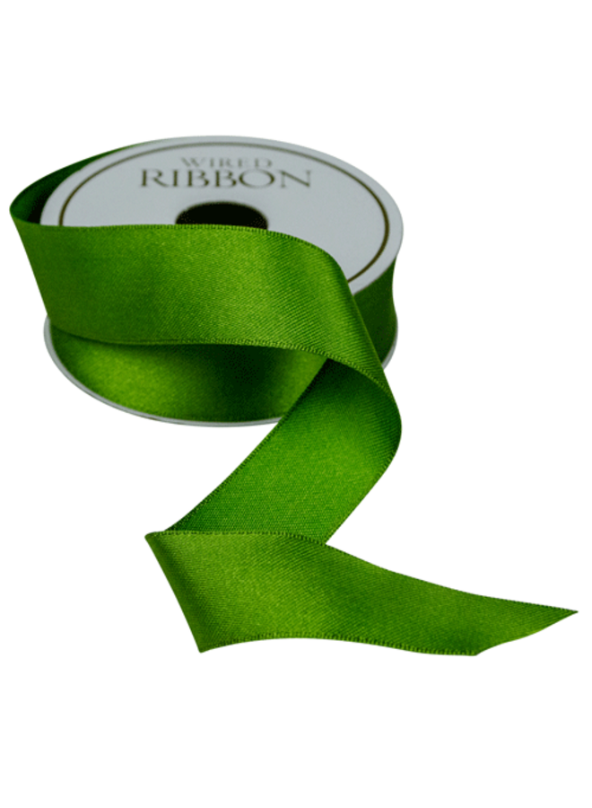 Solid Green Satin Narrow Ribbon