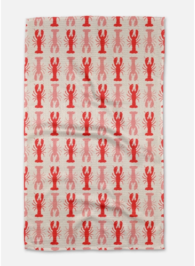 Lobster Stripe Tea Towel