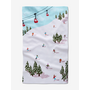 Winter Skiing Trip Tea Towel