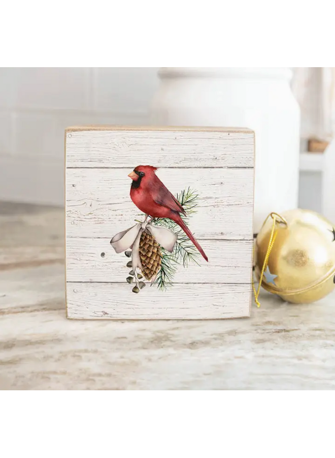 Northern Cardinal Wood Block