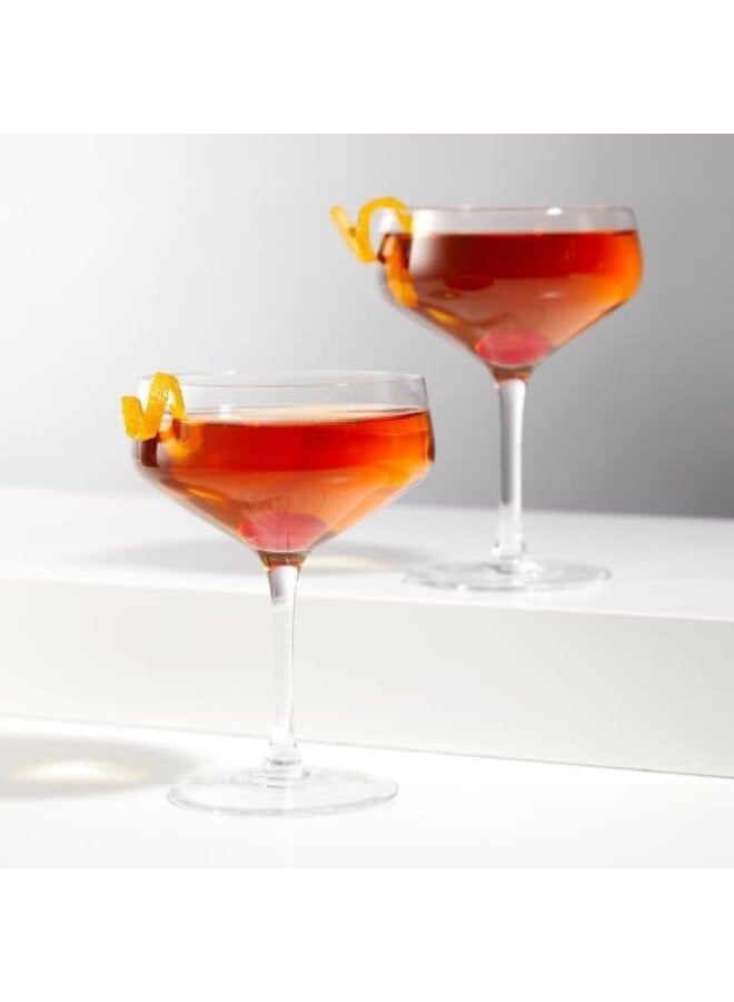 Raye Crystal Angled Coupe Glasses Set of 2