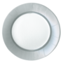 Linen Border Paper Salad & Dessert Plates in Silver - 8 Per Package