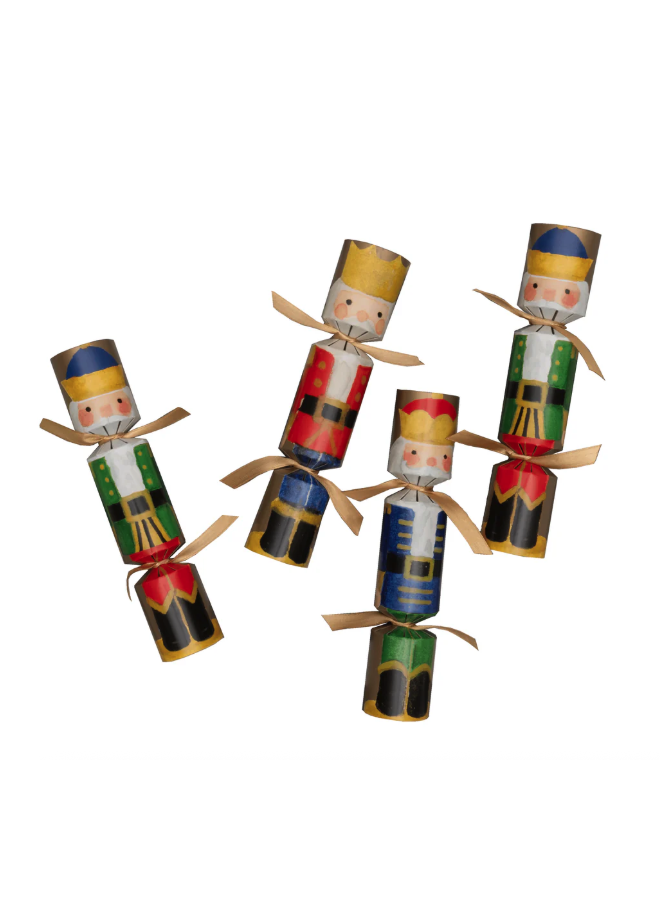 Painted Nutcrackers Mini Party Crackers Set of 12