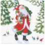 Woodland Santa Luncheon Napkins - 20 Per Package