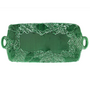 Green Figural Handled Rectangular Platter