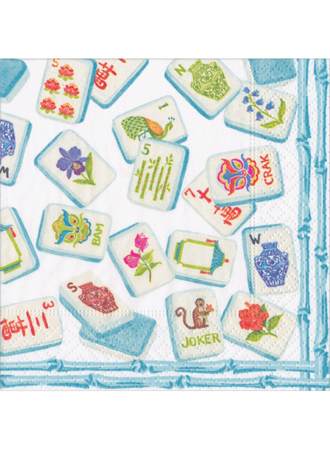 Mahjong Robin's Egg Cocktail Napkin 20 Per Package